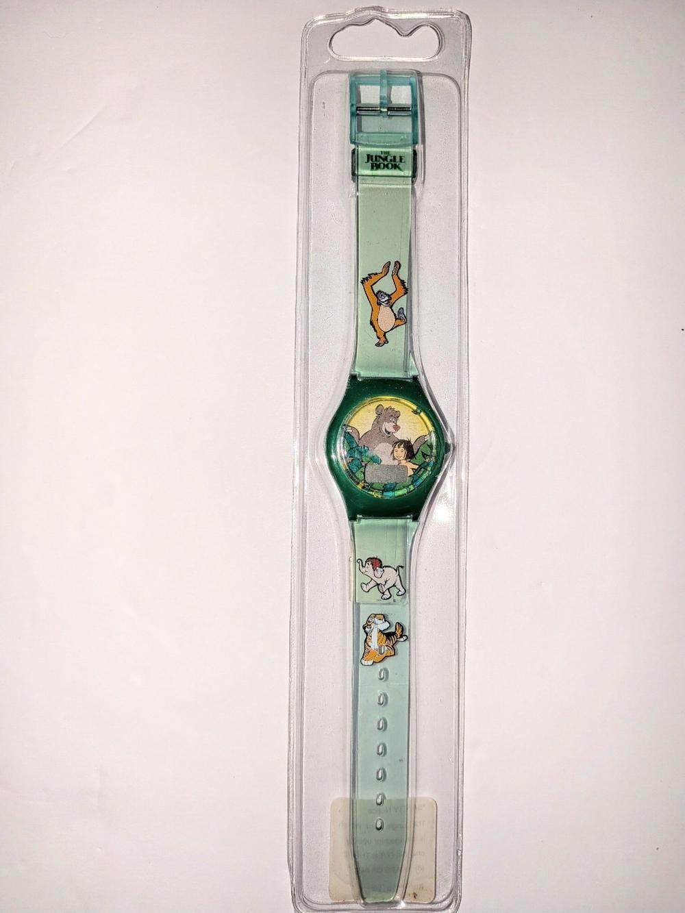 Vintage Disney Jungle Book Light Green Character Watch